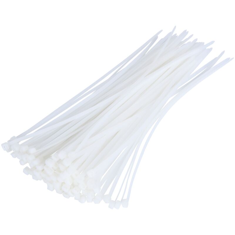 foto del prodotto collare rapido bianco confezione da 100 collari100 x 2,5 mm