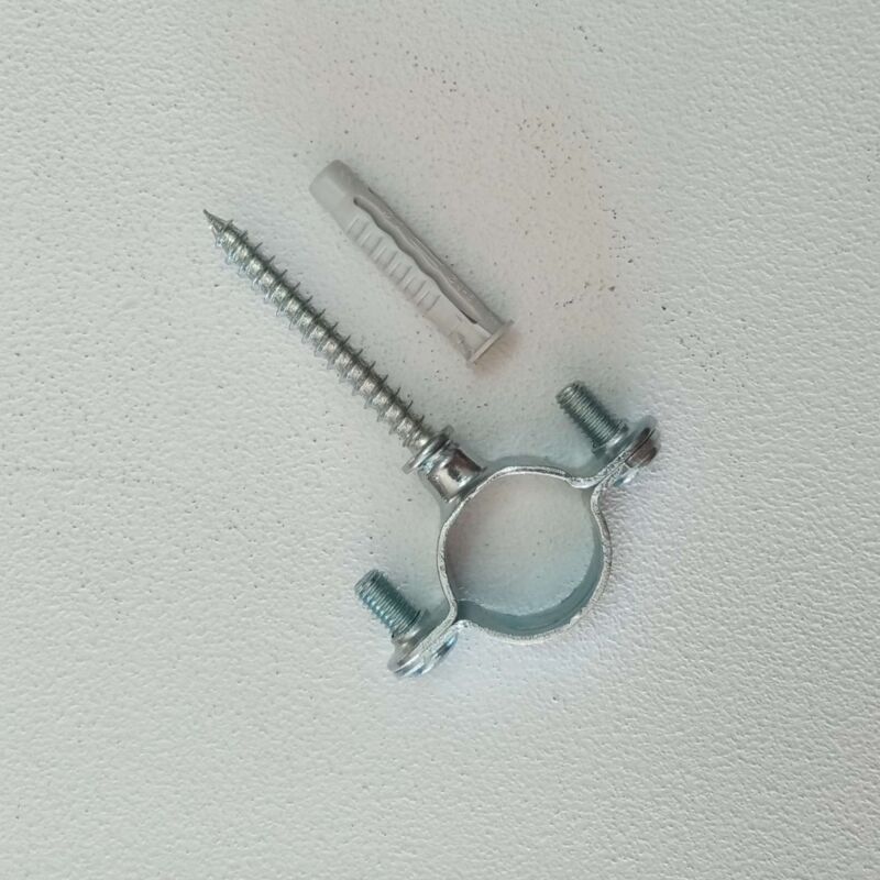 foto del prodotto collare reggitubo collarino zincato per fissaggio a muro tubo rame multistrato, scegli il formato 28mm 25pz