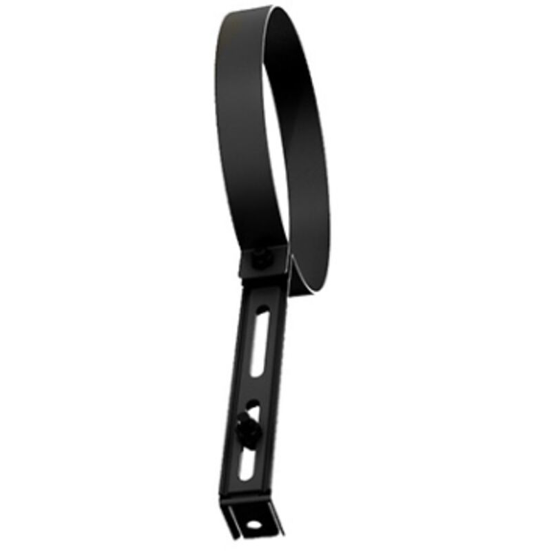foto del prodotto collare reggitubo regolabile cm 12 in acciaio colore nero