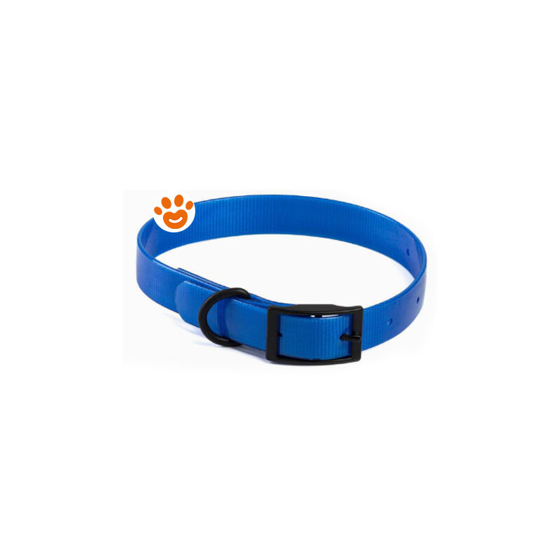 foto del prodotto collare riflettente in biothene collare riflettente in biothene blu, 2,5 x 60 cm leopet