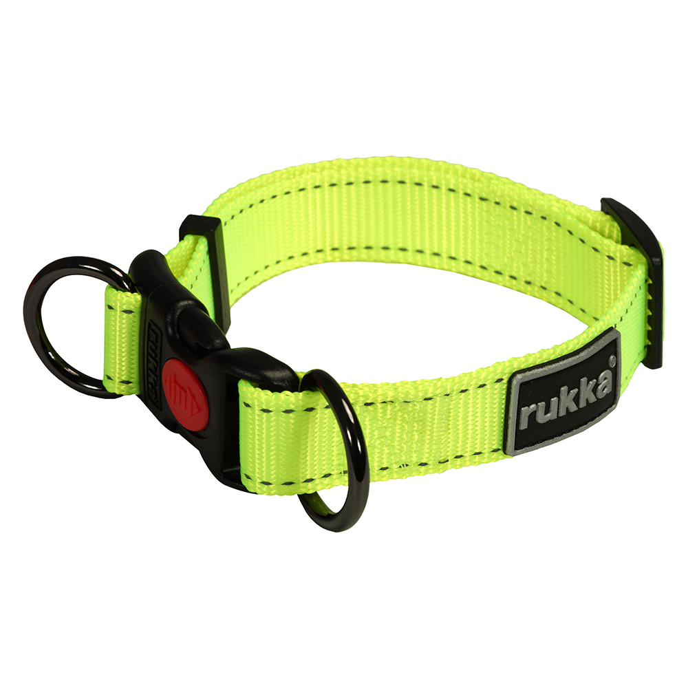 foto del prodotto collare rukka bliss neon, giallo fluo tg. xs circonferenza 20 30 cm x h 1,5 cm