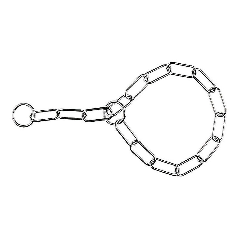 foto del prodotto collare strangolo salvapelo in acciaio inox con maglie larghe per cani 3 mm x 72 cm