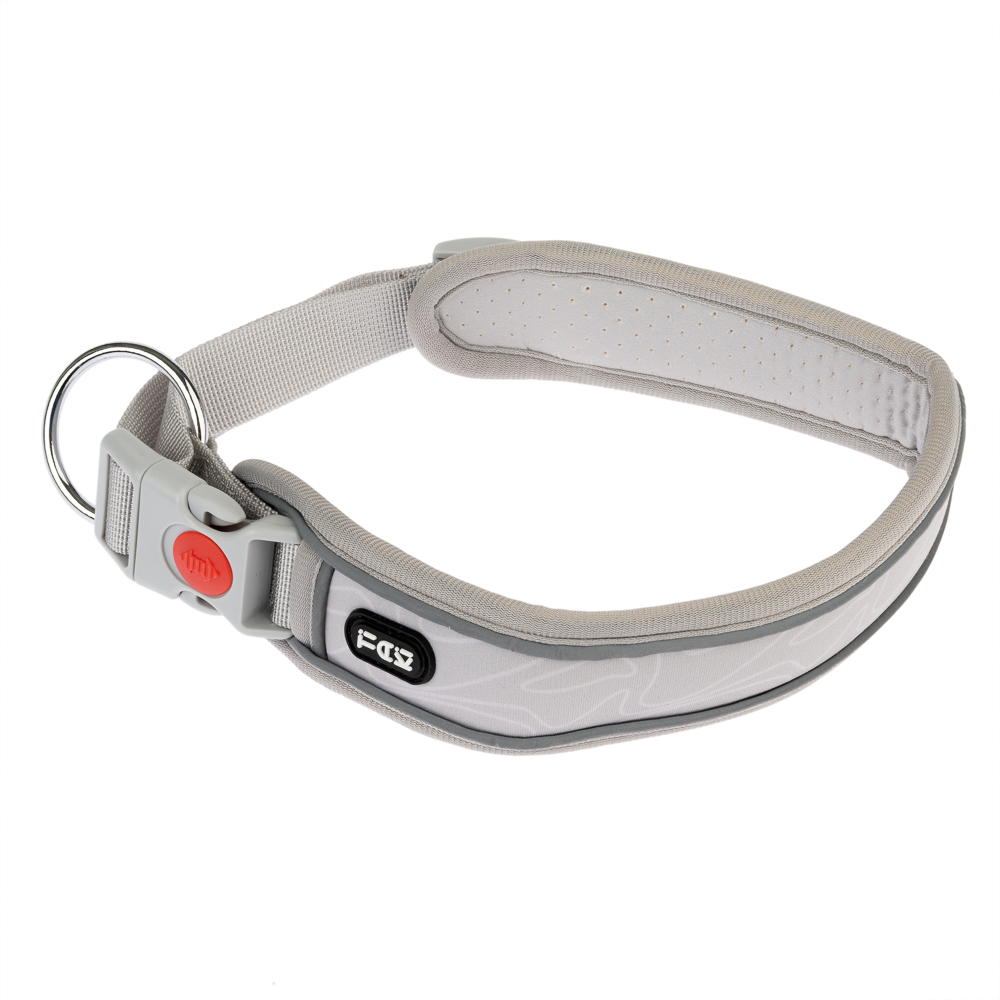 foto del prodotto collare tiaki soft safe, grigio tg. m circonferenza 45 55 cm x h 4 cm