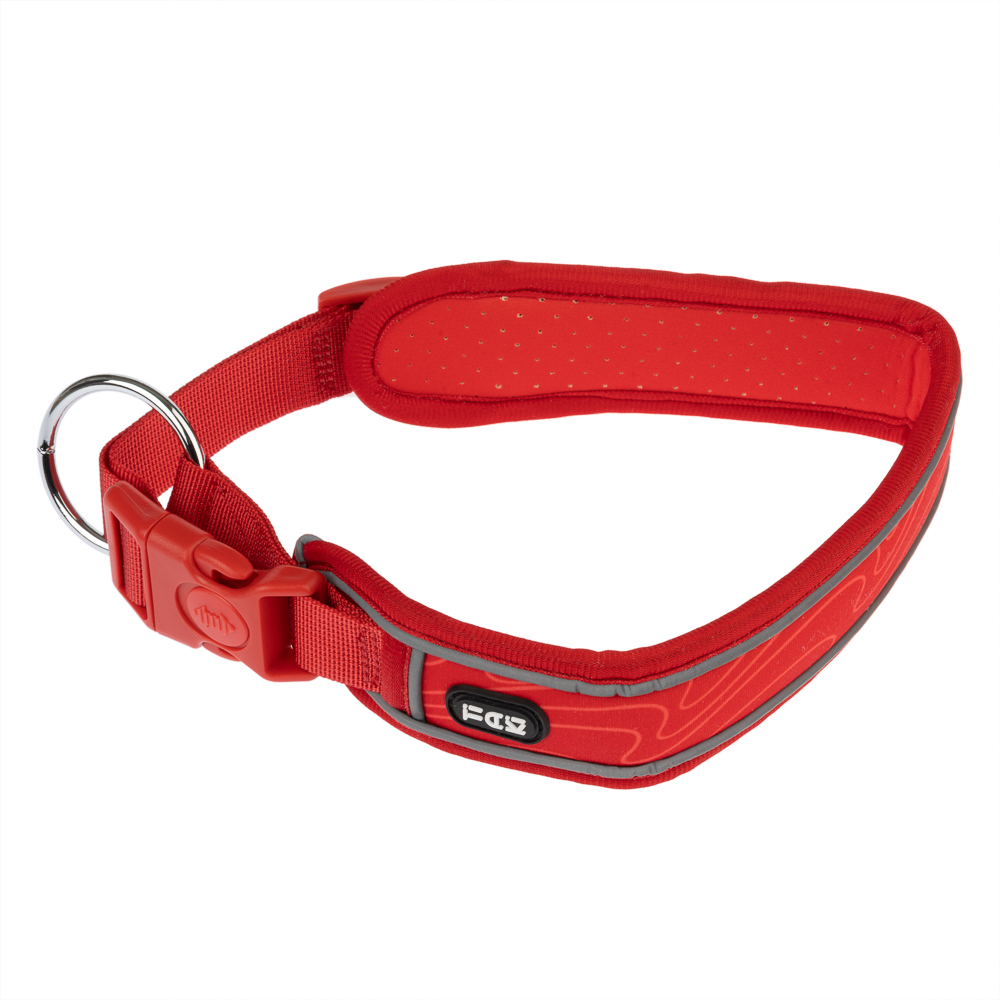 foto del prodotto collare tiaki soft safe, rosso tg. s circonferenza 35 45 cm x h 4 cm