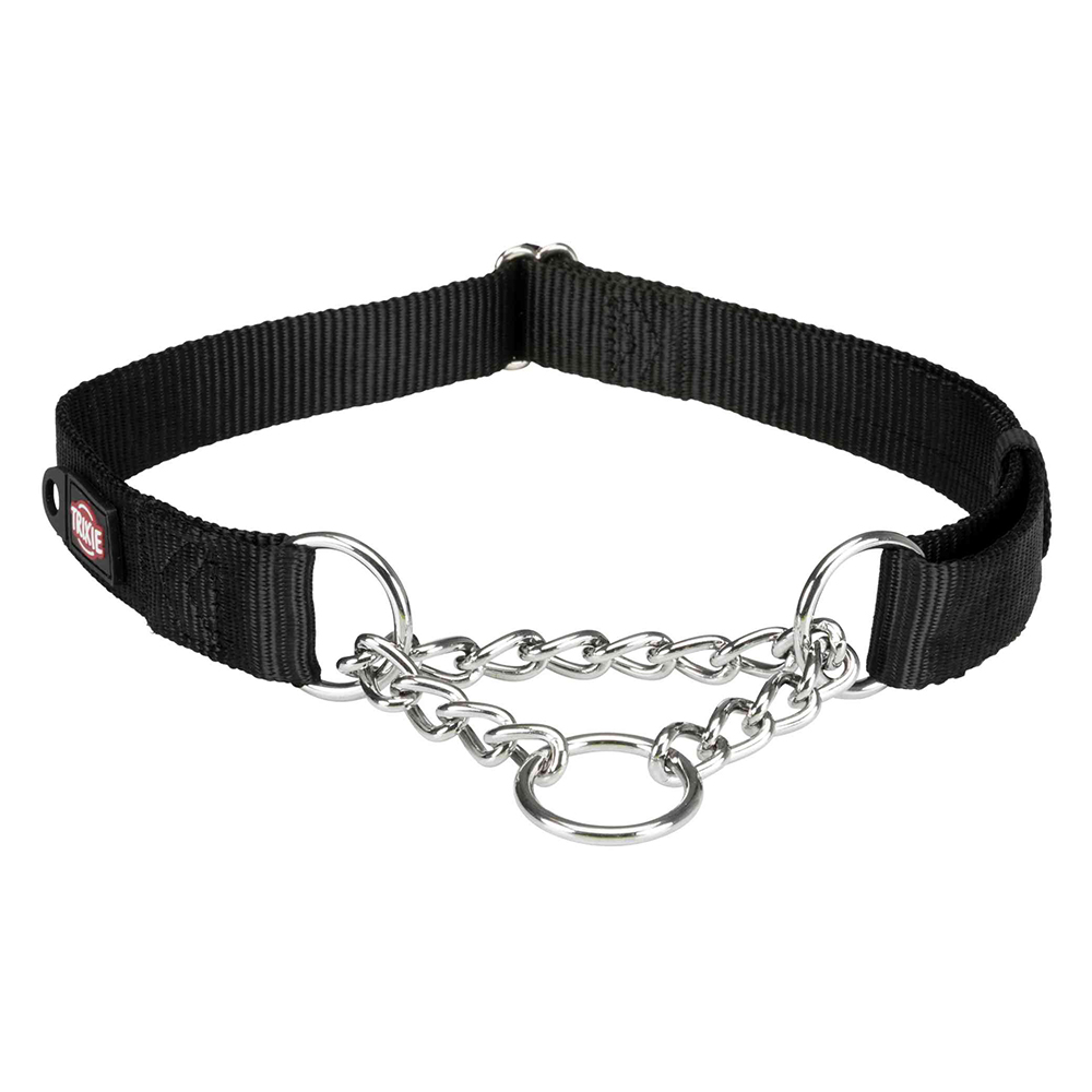 foto del prodotto collare trixie premium semistrangolo nero tg. l xl circonferenza 45 70 cm x h 2,5 cm