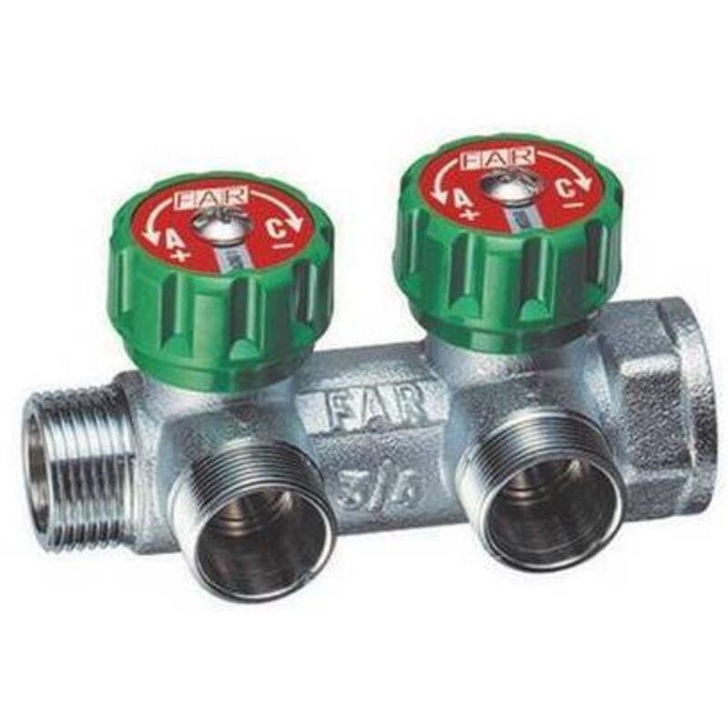 foto del prodotto collettore 2 derivazioni attacco m.f. (far) 3/4