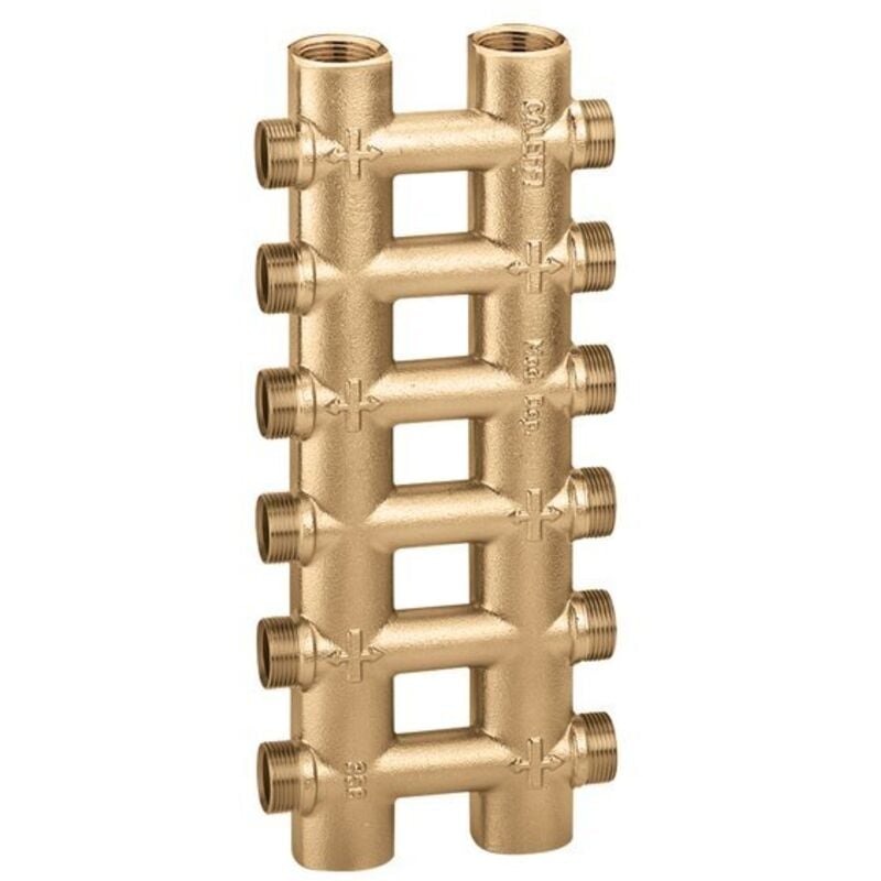foto del prodotto collettore complanare fuso monoblocco 3 4' derivazioni 2 2 caleffi 356502 3 4 - 2 2