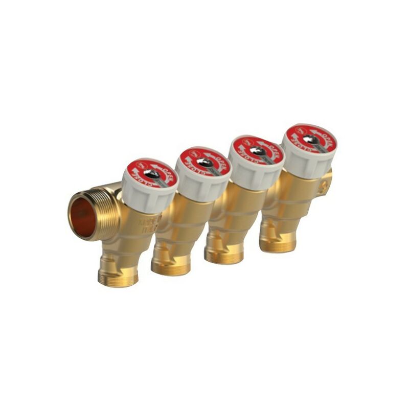 foto del prodotto collettore componibile 1 con quattro stacchi da 16 giacomini r585cy044