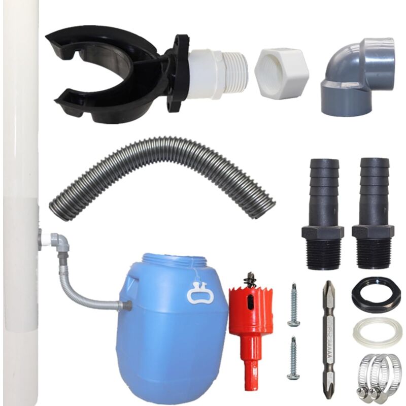 foto del prodotto collettore di acqua piovana per pluviali 70 100 mm, tubo di collegamento per collettore di acqua piovana, collettore di acqua piovana per tetti
