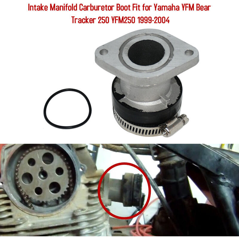 foto del prodotto collettore di aspirazione e manicotto del carburatore adatto per yamaha yfm bear tracker 250 yfm250 1999 2004 fdc