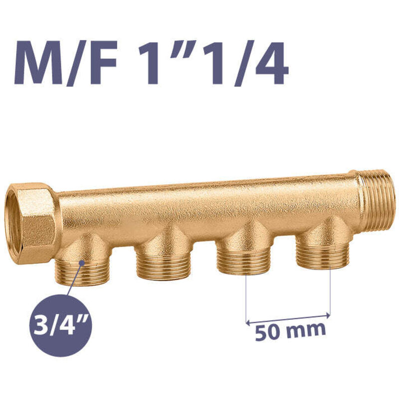 foto del prodotto collettore lineare maschio femmina 1'1 4 icma 2 vie da 3 4'