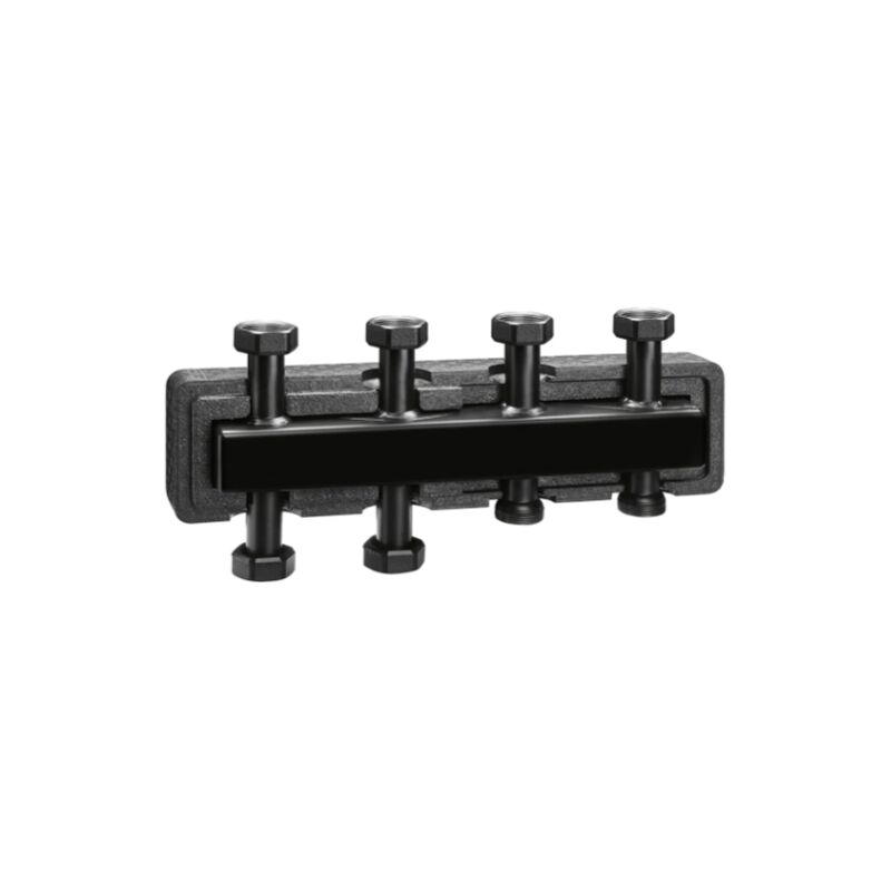 foto del prodotto collettore per impianti di riscaldamento e condizionamento, con coibentazione. 2 1 derivazioni caleffi 550221 nero