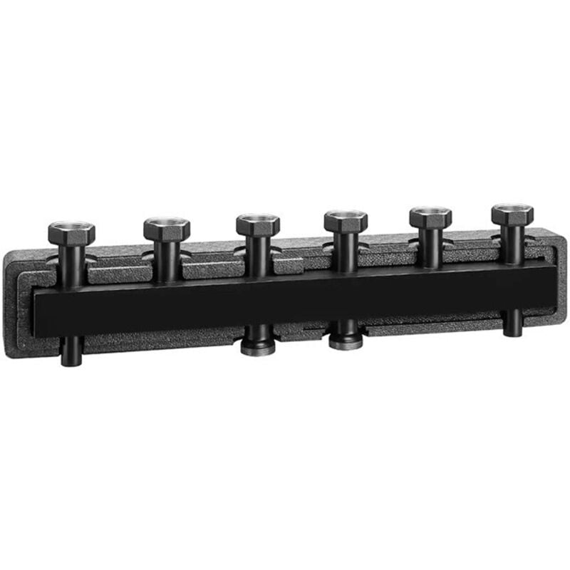 foto del prodotto collettore per impianti di riscaldamento e condizionamento, con coibentazione. 3 derivazioni caleffi 550230 nero