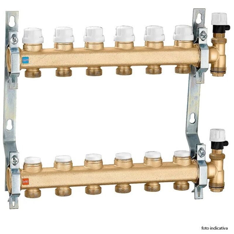 foto del prodotto collettori con valvole di intercettazione e di preregolazione 3 derivazioni caleffi 6626c5 1 - 3