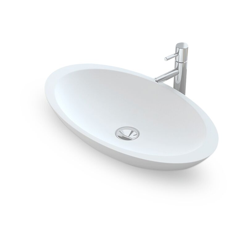 foto del prodotto collezione fiona lavabo ovale in solid surface 60 cm ambra