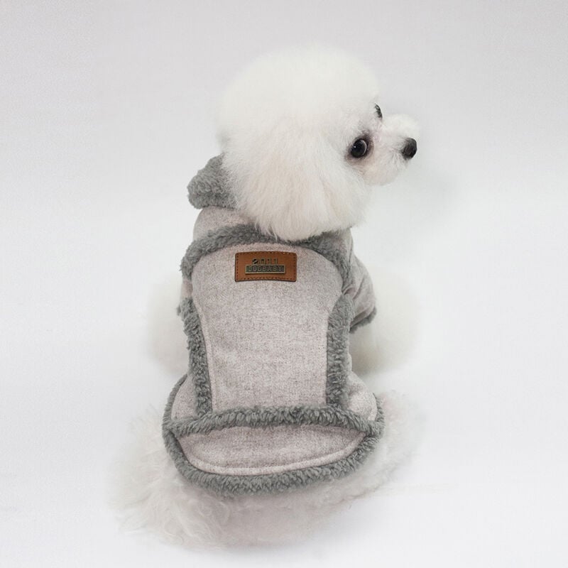 foto del prodotto collo 23 cm schiena 20 cm petto 32 cm cane autunno inverno fresco tessuto caldo gilet stile britannico cappotto accogliente con collare di