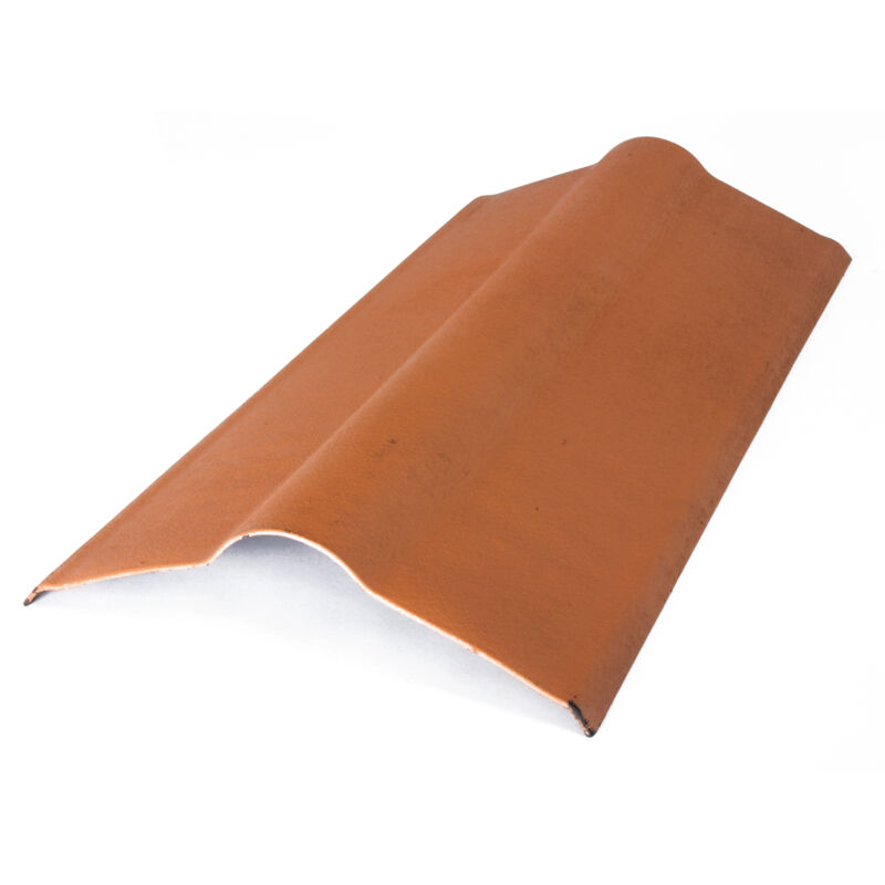 foto del prodotto colmo bituminoso per lastre da copertura onduline dimensioni 100 x 50 cm. colore terracotta