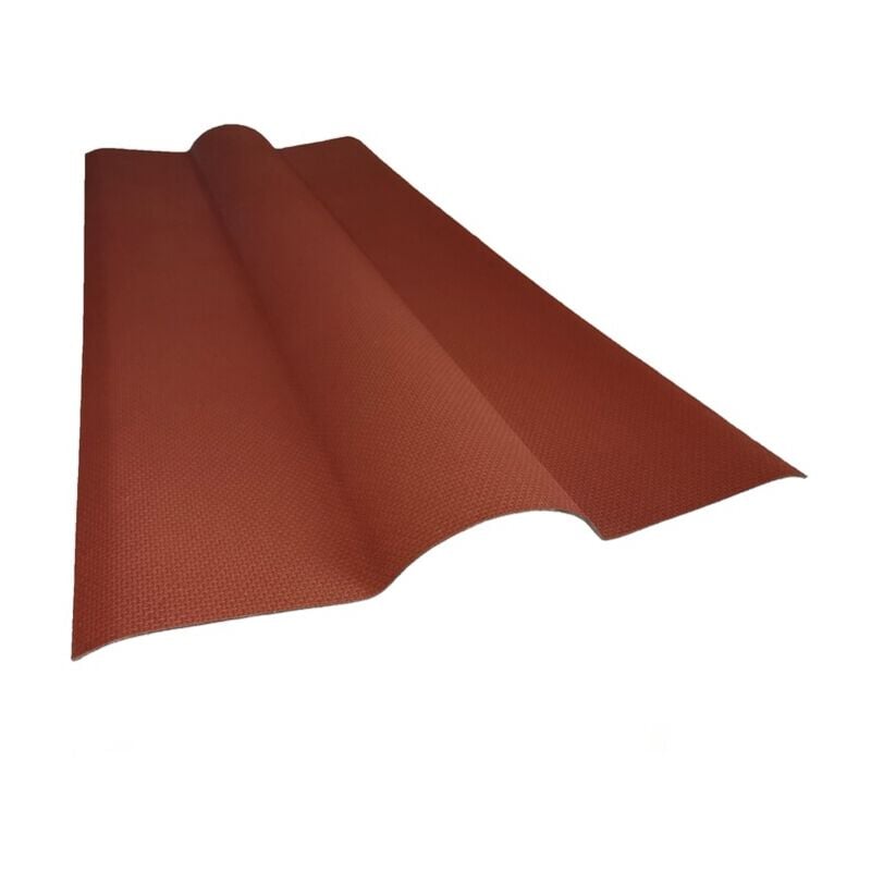 foto del prodotto colmo bituminoso per tetto ondulato l 1 m l 44 cm rosso, e 0,1 cm, l 44 cm, l 1 m