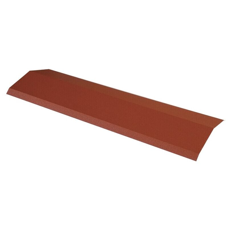 foto del prodotto colmo da 920 mm per pannello easy coppo in acciaio zincato laccato opaco rosso testa di moro opaco, l 920 mm