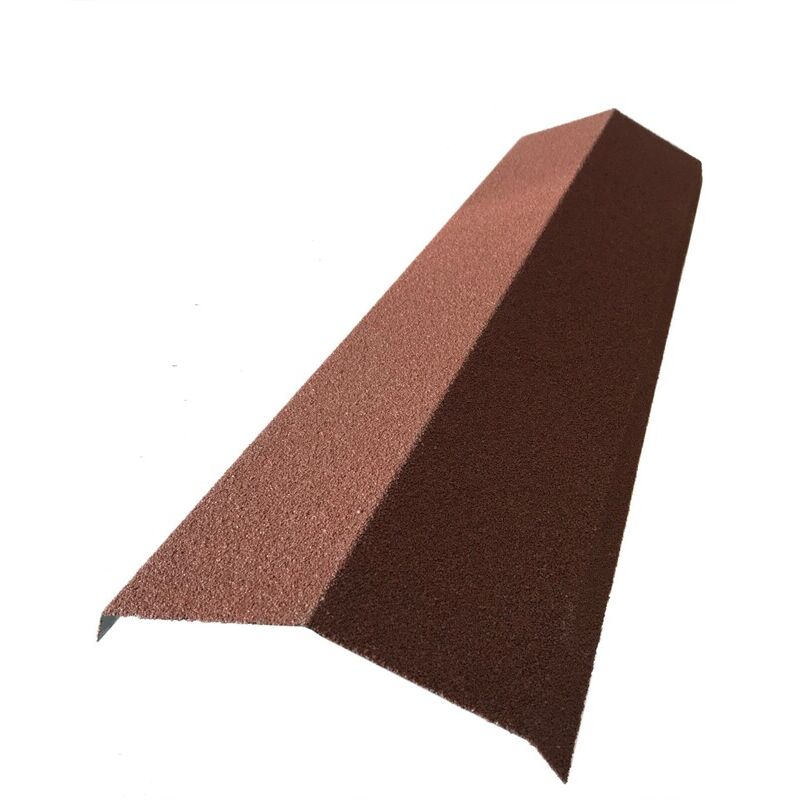 foto del prodotto colmo da 920 mm per pannello easy tile in acciaio zincato aspetto granulato minerale rosso marrone opaco, l 920 mm