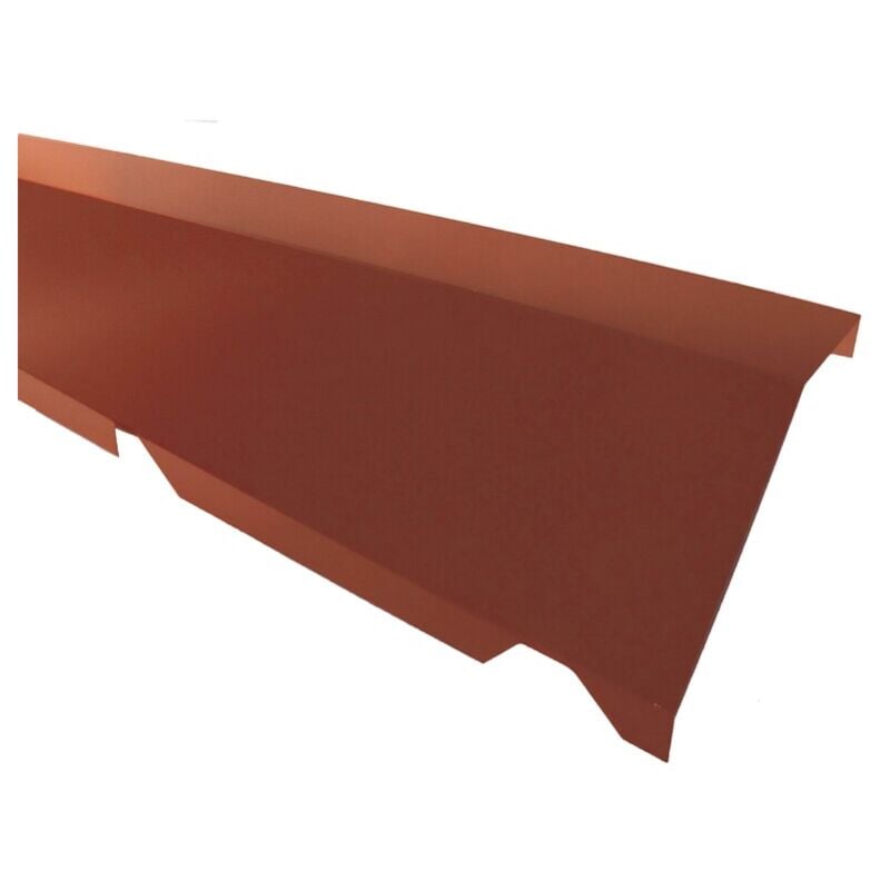 foto del prodotto colmo dentellato a parete per vassoio in acciaio 1045 rosso 8012, h 170 mm, l 160 mm, l 2100 mm