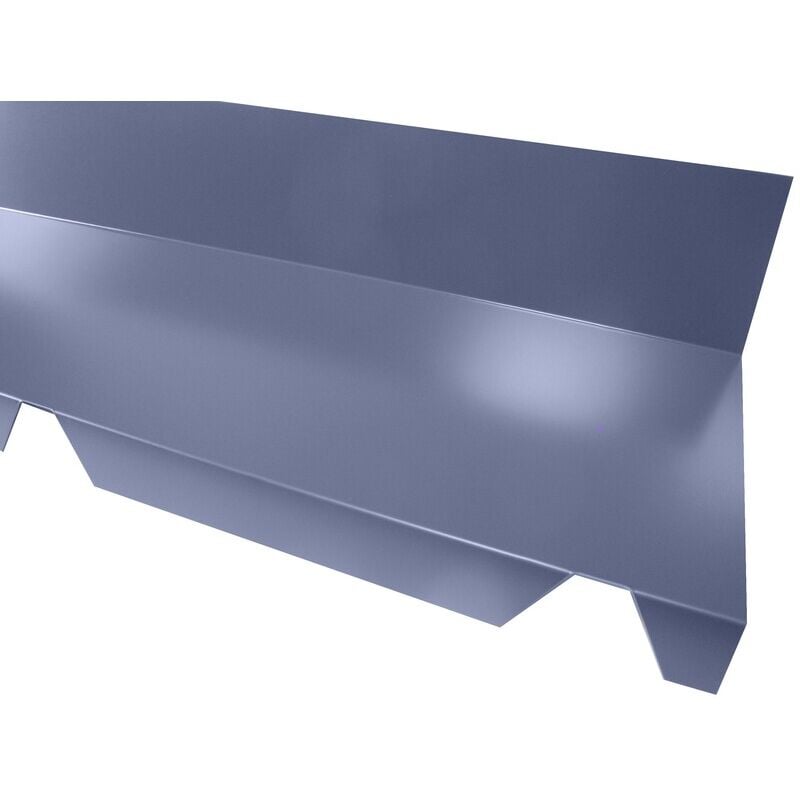 foto del prodotto colmo dentellato contro muro per vassoio in acciaio 1045 blu ardesia 5008, h 120 mm, l 225 mm, l 2100 mm