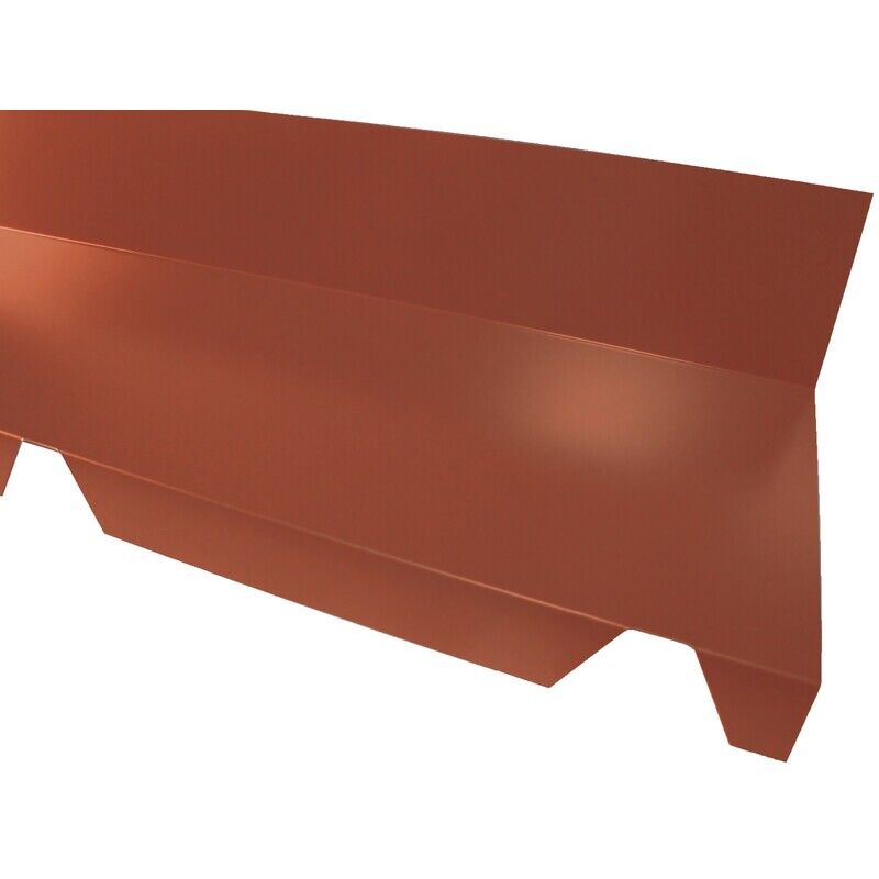 foto del prodotto colmo dentellato contro muro per vassoio in acciaio 1045 rosso 8012, h 120 mm, l 225 mm, l 2100 mm