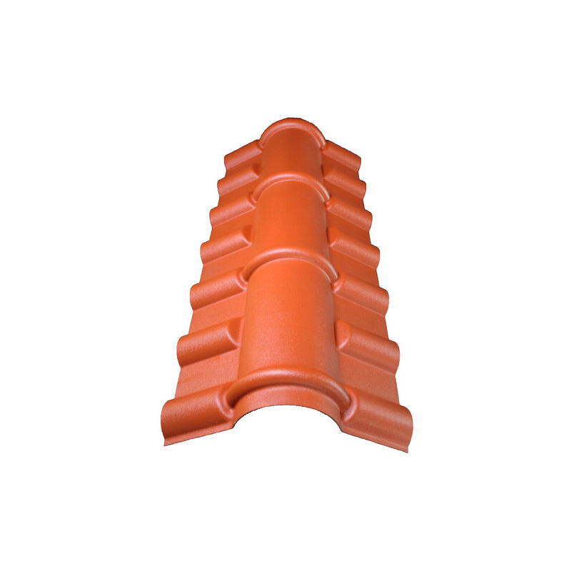 foto del prodotto colmo in pvc per tetti imitazione tegola mini colore terracotta, lunghezza 104cm