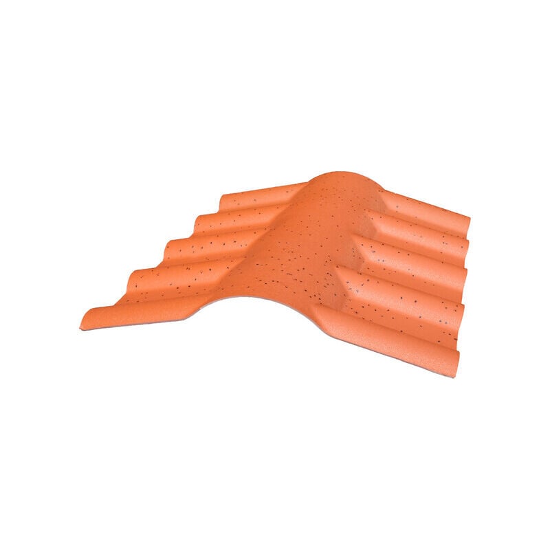 foto del prodotto colmo in pvc per tetto imitazione tegola antica moderna, e 15 cm, l 55 cm, l 74 cm