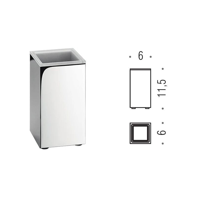 foto del prodotto colombo design - look porta bicchiere d'appoggio cromato codice prod b16430cr