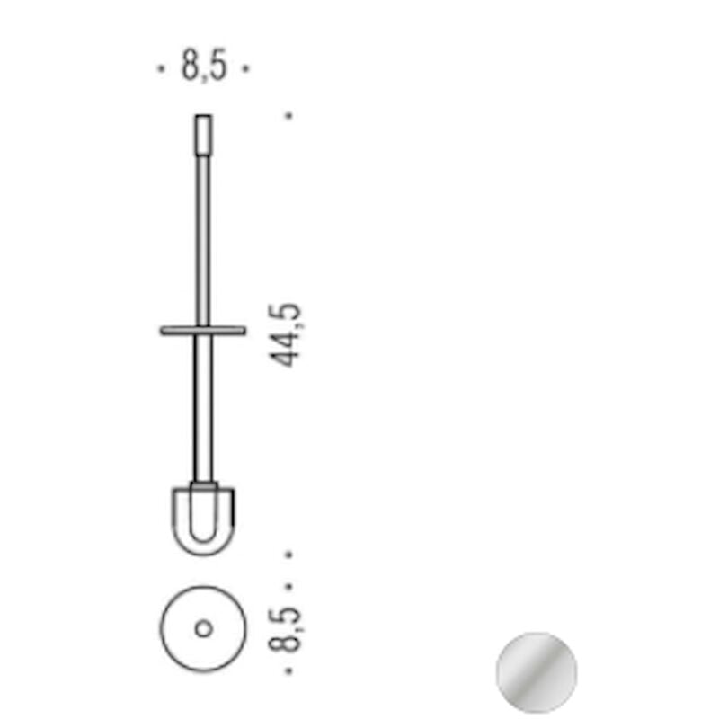 foto del prodotto colombo design - plus asta completa con scovolo cromato codice prod w49580cr