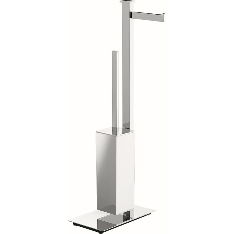 foto del prodotto colombo design units piantana porta rotolo dx scopino cromato codice prod b9107dcr