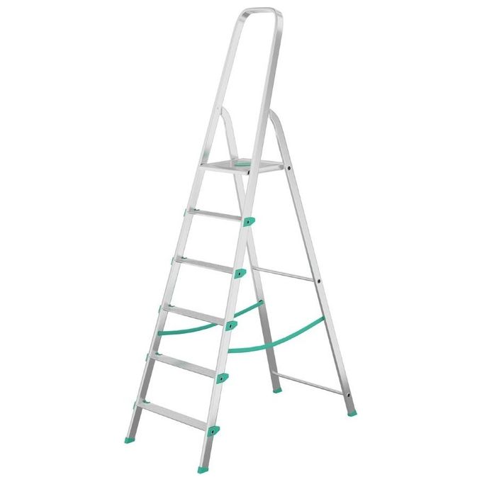 foto del prodotto colombo scala libellula 6 gradini in alluminio con gradini antiscivolo piedini antiscivolo portata max 150kg en131 made in italy