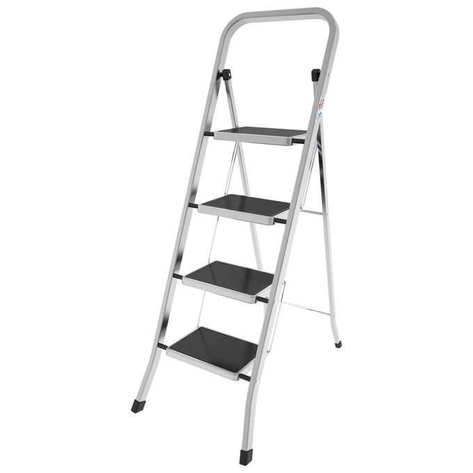 foto del prodotto colombo sgabello scala factotum 4 gradini in alluminio con tappetino antiscivolo portata max 150kg en14183 made in italy