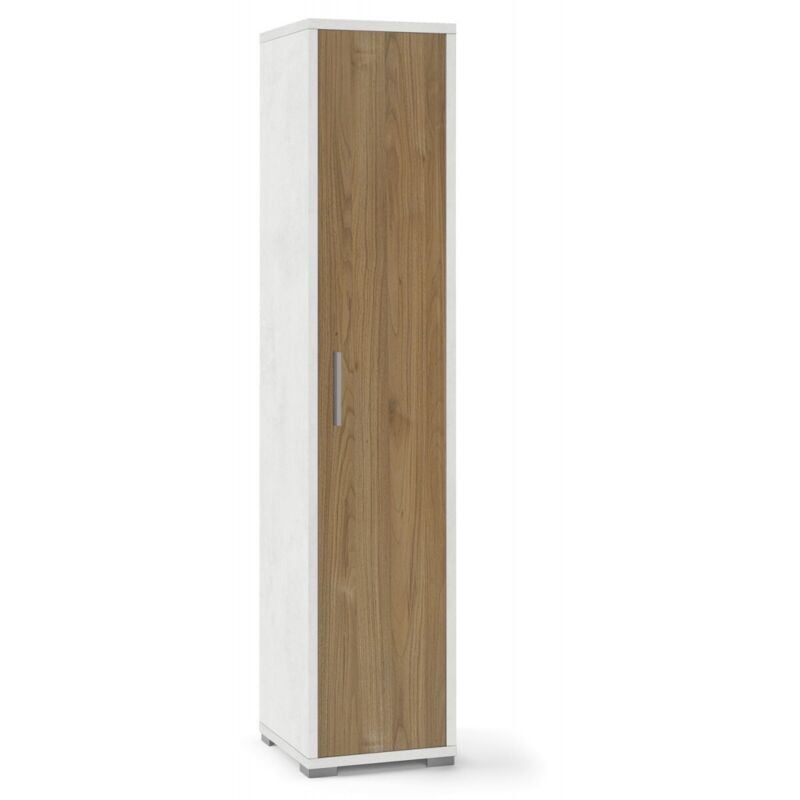 foto del prodotto colonna 1 anta 39l x 41p x h182 finitura bianco opaco e legno noce sarmog