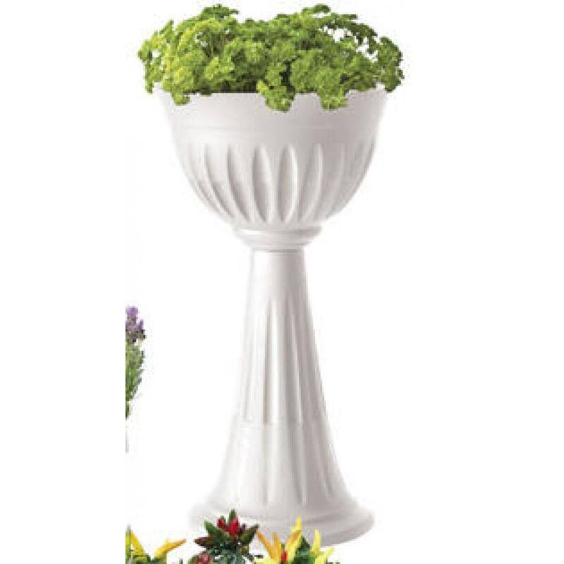 foto del prodotto colonna alba arredo giardino resina colore bianco d43x74,5
