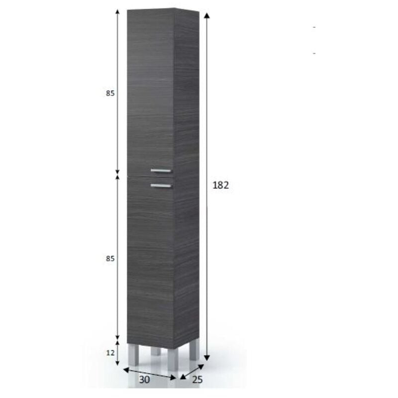foto del prodotto colonna bagno 2 porte olga - bianco