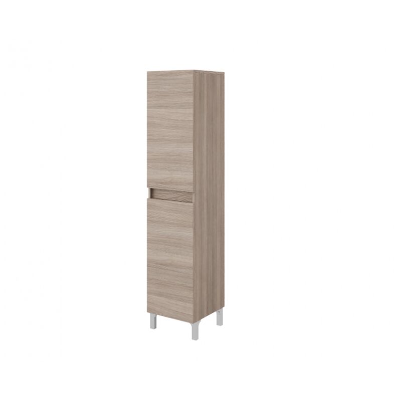 foto del prodotto colonna bagno a terra rovere fumo con ante reversibili