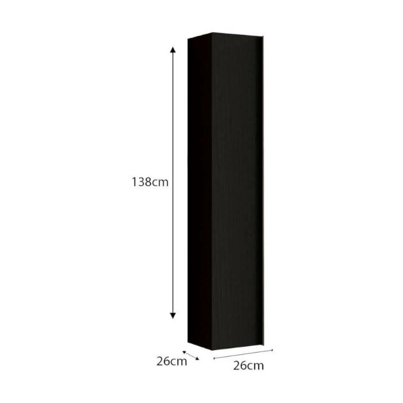 foto del prodotto colonna bagno adam sospesa 26x138h nero frassinato