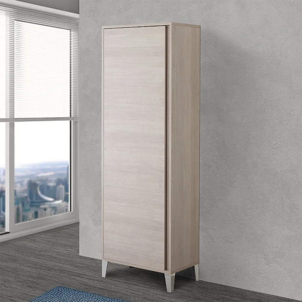 foto del prodotto colonna bagno porta scopa da 60 cm linea way in rovere chiaro