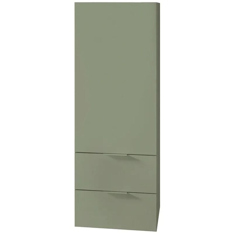 foto del prodotto colonna bagno sospesa 110 cm salvia opaco con anta e cassetti matisse