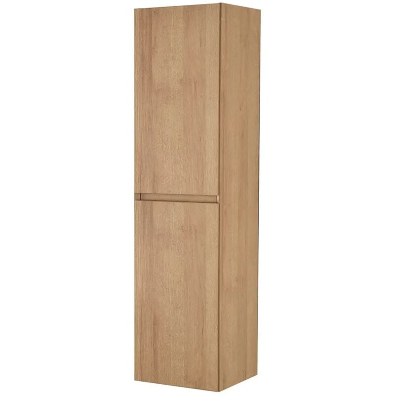 foto del prodotto colonna bagno sospesa 120 cm noce gold con ripiani regolabili dafne