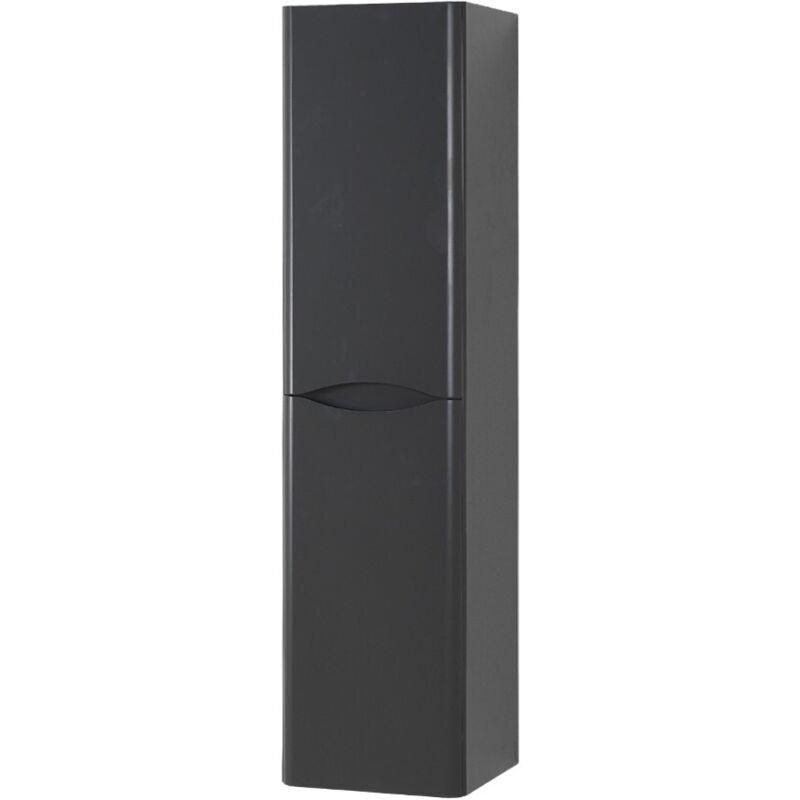 foto del prodotto colonna bagno sospesa 140 cm antracite 2 ante reversibili zen