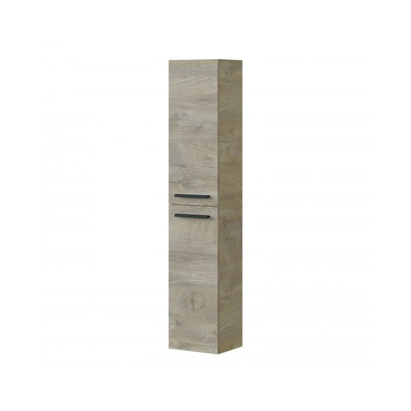 foto del prodotto colonna bagno sospesa 30x25,5x140 cm rovere con 2 ante alimo