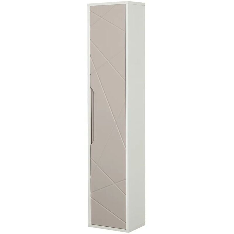 foto del prodotto colonna bagno sospesa h .150 cm furore tortora con ripiani regolabili