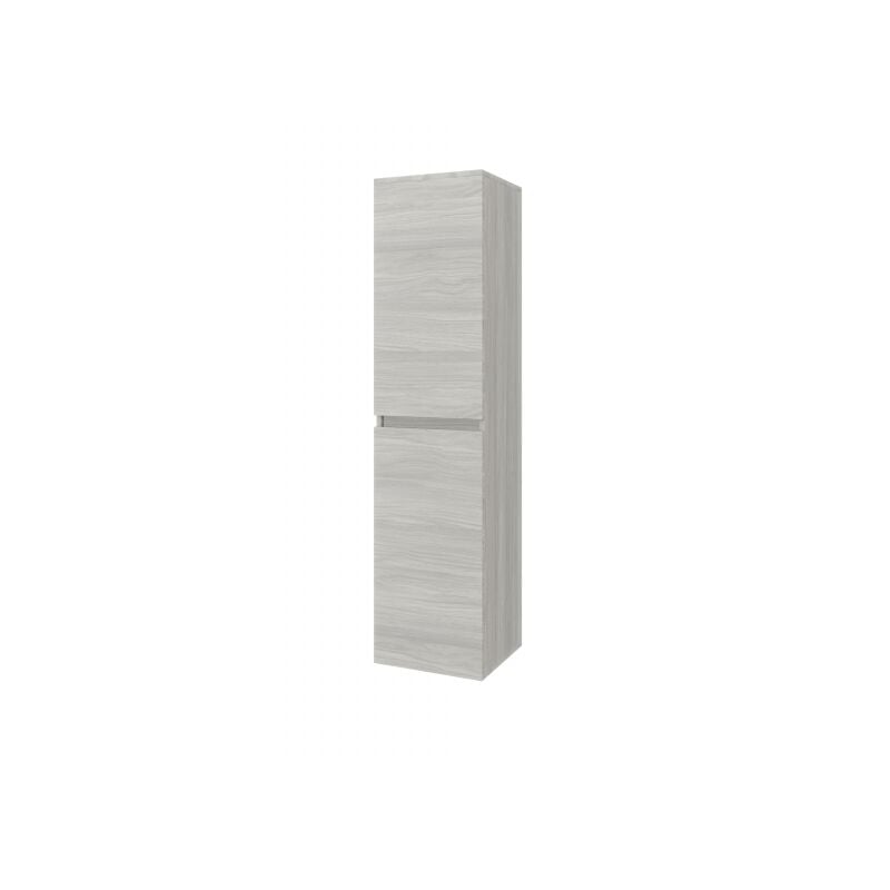 foto del prodotto colonna bagno sospesa rovere grigio con due ante