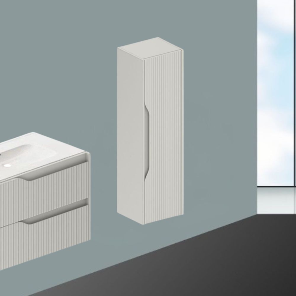 foto del prodotto colonna bagno sospesa soho colore cashmere opaco effetto cannettato 35x30x120h