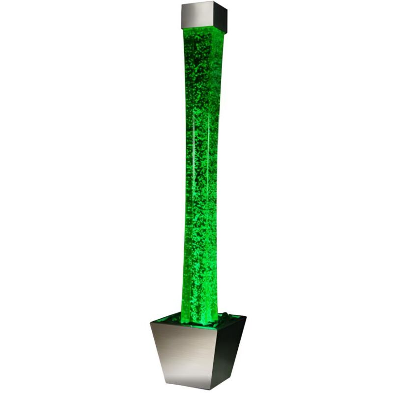 foto del prodotto colonna con acqua e bolle d aria con vaso gobie led con colore cangiante h.183 cm