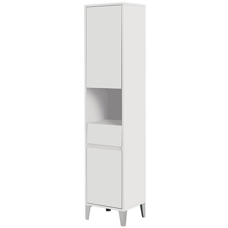 foto del prodotto colonna da bagno 40x183 cm bianco laccato con 2 ante mondo 2.0 feridras