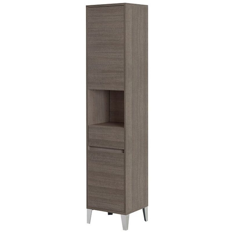 foto del prodotto colonna da bagno 40x183 cm rovere scuro con 2 ante mondo 2.0 feridras